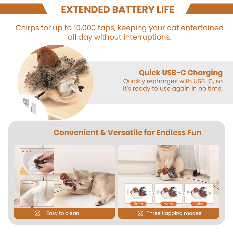 KittyKooky® Smart Flapping Toy KK05